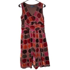 Boden 8 Velvet Polka Dot Party Dress